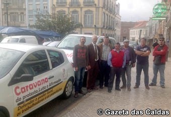 Caravana de protesto do STAL passou pelas Caldas da Rainha