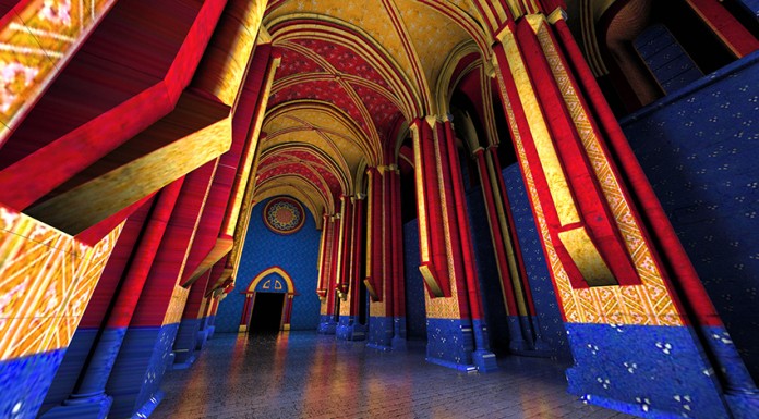 Antevisão de um dos momentos do video mapping