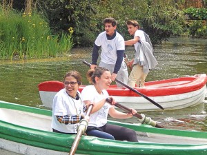 No Parque um dos desafios era dar uma volta ao lago de barco em cinco minutos | Beatriz Raposo