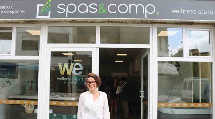 Uma loja que vende spas, banhos turcos e saunas para casas Gazeta das Caldas