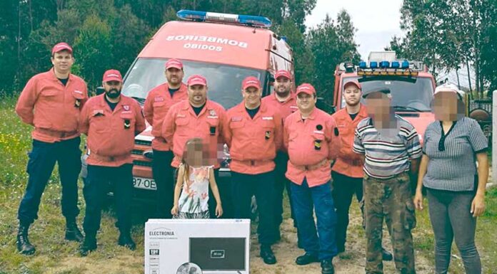 Gesto solidário dos bombeiros muda vida a menina de A-da-Gorda
