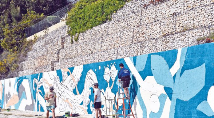 Coletivo RUA cria mural com vista para a Lagoa