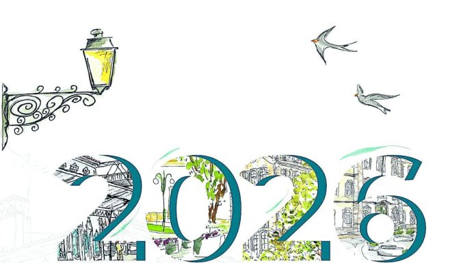 capa 2026 calendário secretária