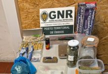 Homem detido por tráfico de droga no Olho Marinho gnr de leiria apreensão