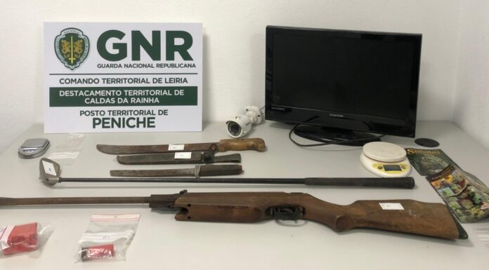Peniche: Homem de 35 anos constituído arguido por ameaça com arma de fogo